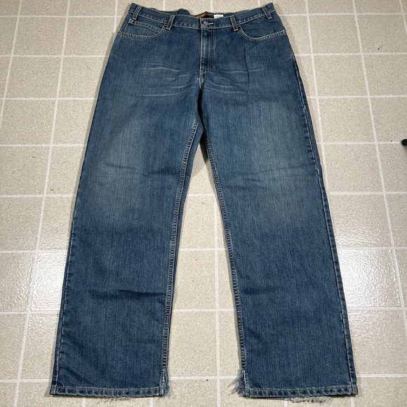 Levis Silvertab Low and Loose Jeans Mens 36x34 Baggy Vintage Y2K Blue Med Wash - Picture 5 of 9